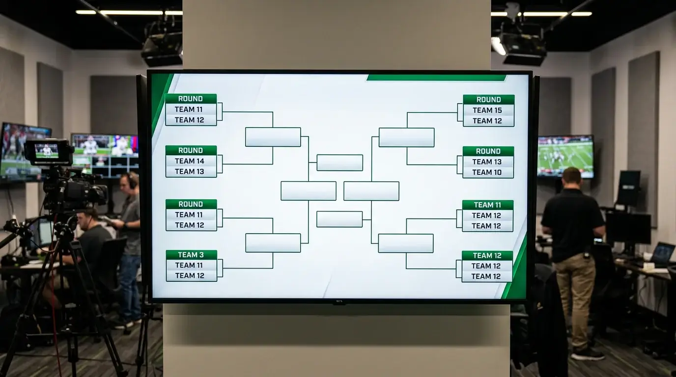 Cuadro del College Football Playoff con 12 equipos mostrando el formato expandido de postemporada