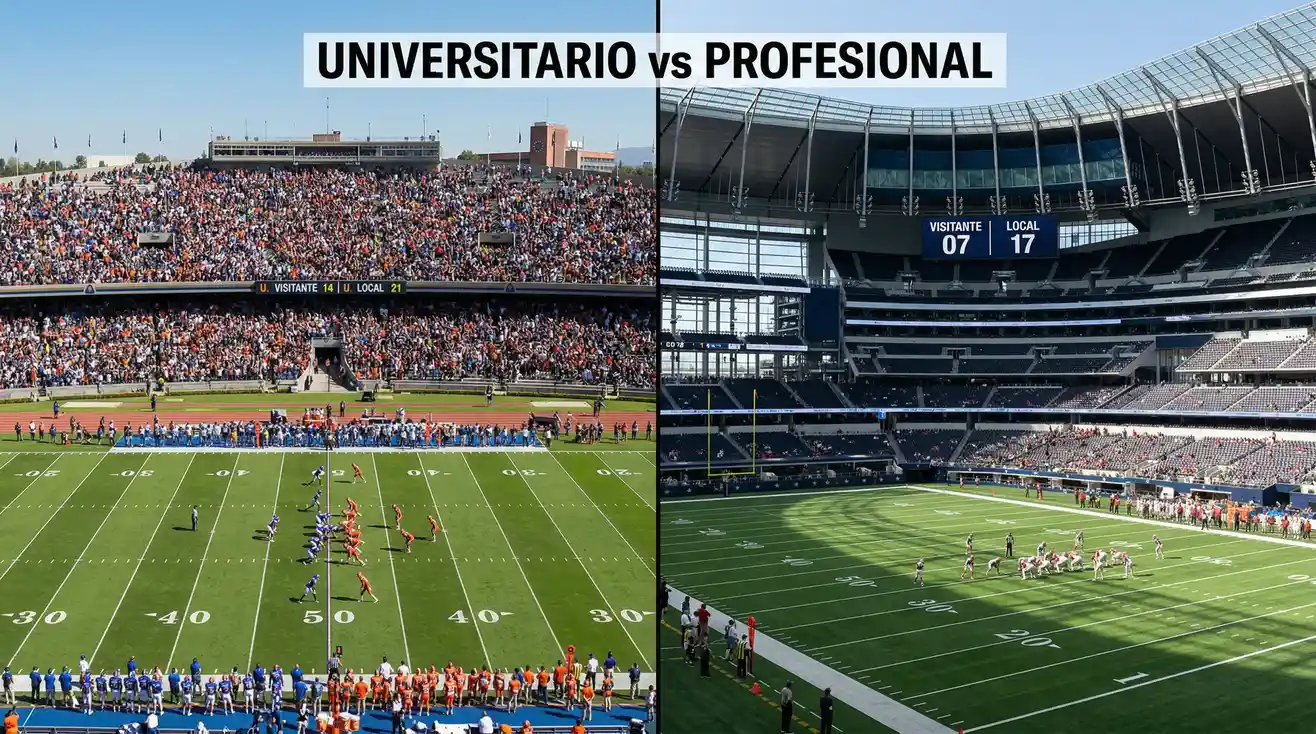 Analista revisando líneas de spread en pantalla mostrando diferencias entre apuestas NCAA y NFL